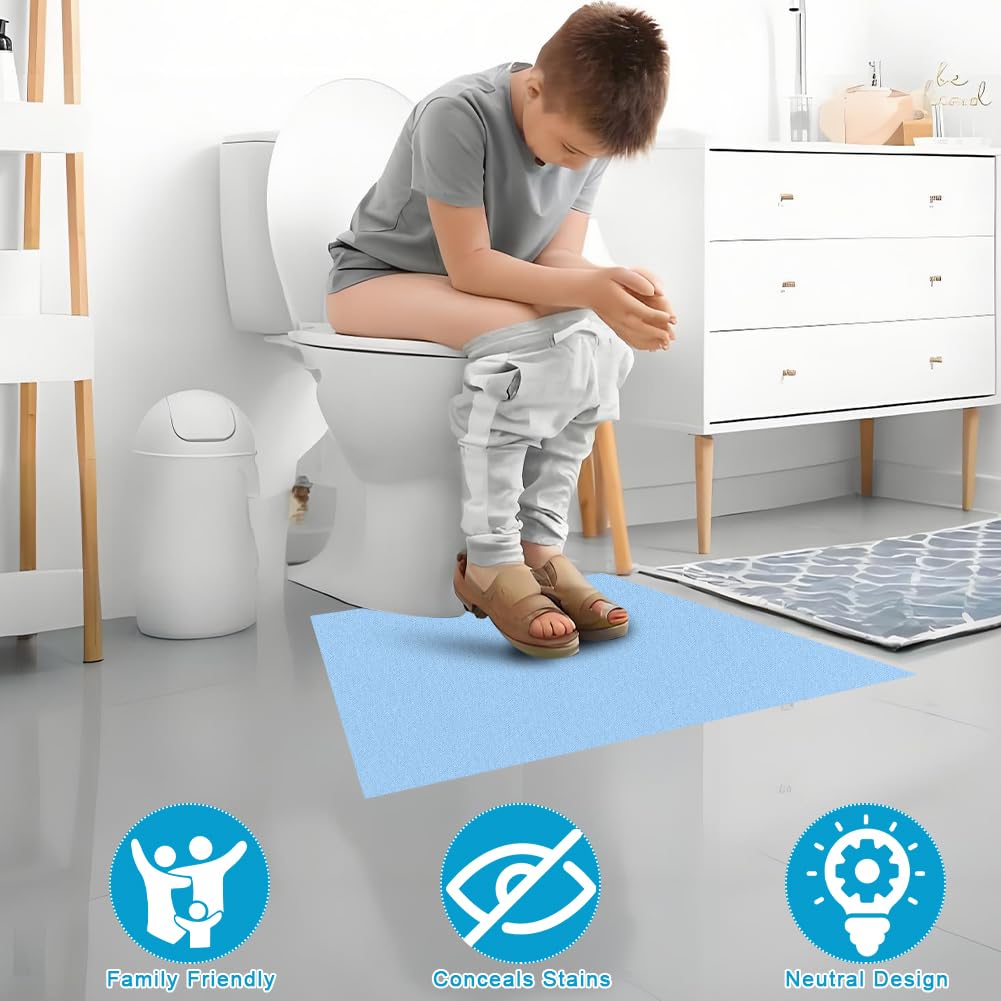 Abnaok 30 Pack Disposable Toilet Mats for a Hygienic & Stress-Free Everyday Home Bathroom Experience,Toilet Floor Protector from Urine,Disposable Toilet Floor Mat for Urine