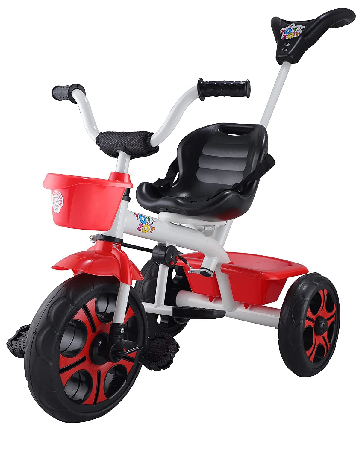 Comfy Kids|Baby Trike|Tricycle with Parental Push Handle for Kids|Boys|Girls Age Group 2 to 5 Years, MN-538 (Red)