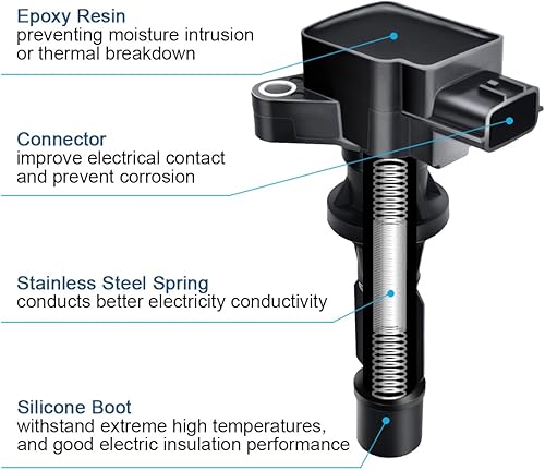 Miniatura 3 de MAS Juego de 4 bobinas de encendido y 4 bujías Motorcraft Platinum SP411 compatibles con 3 6 2009-2013 CX-7 2012 Mx-5 Miata UF540 L3G218100A C1683