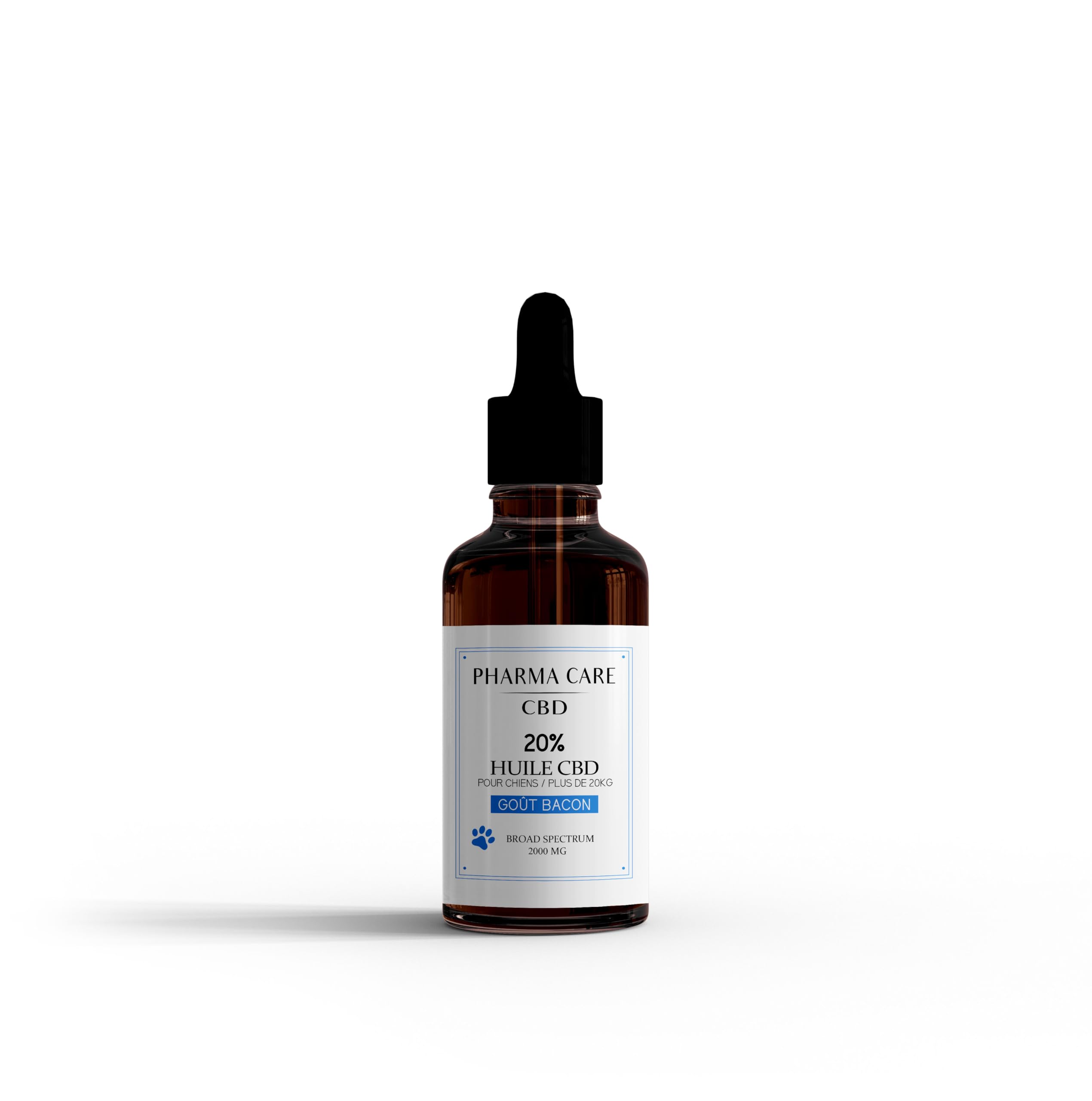 Huile végétale pour Chiens +20kg | Oméga 3-6-9 | Aliment complémentaire | Saveur Bacon | 10 ML | Made in France