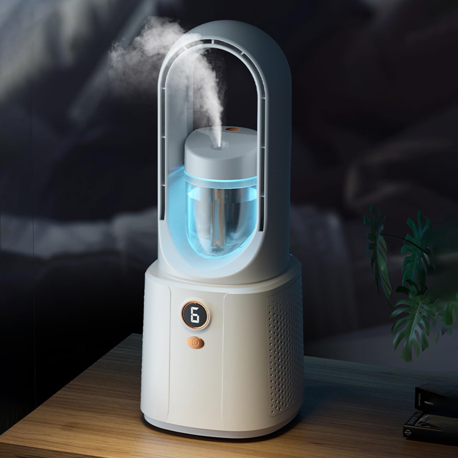 Ventilatore Senza Pale Raffreddamento Portatile Ricaricabile a 6 Velocità | Ventilatore Da Scrivania E Silenzioso per Camera da Soggiorno Ufficio Viaggio Campeggio Outdoor