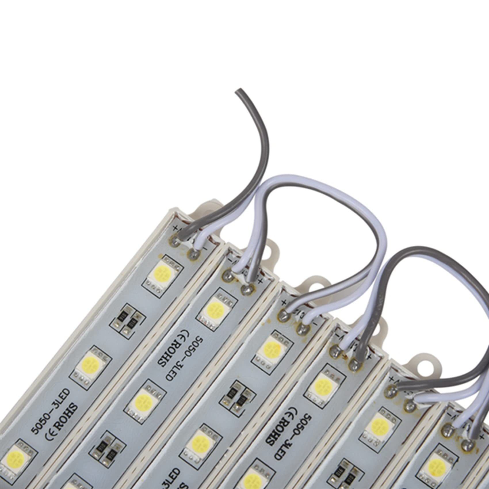 20pçs Módulo 5050 Smd 3-led Ip65 Prova D'agua Rgb 12volts