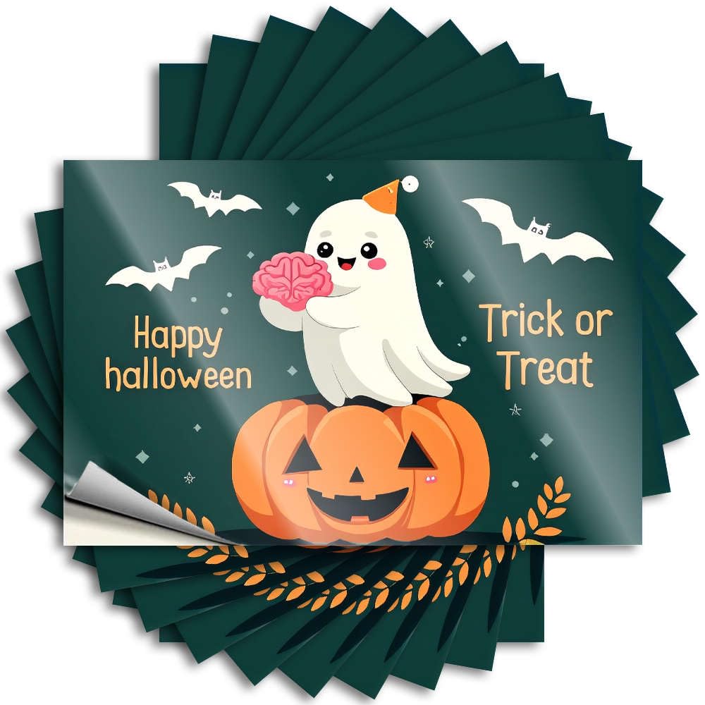 Fzfn Colour Decal Western Front Porch Fall Decor Tumbler Happy Halloween! Trick Or Treat. - No Residue Decals For Outdoor(6X9cm)