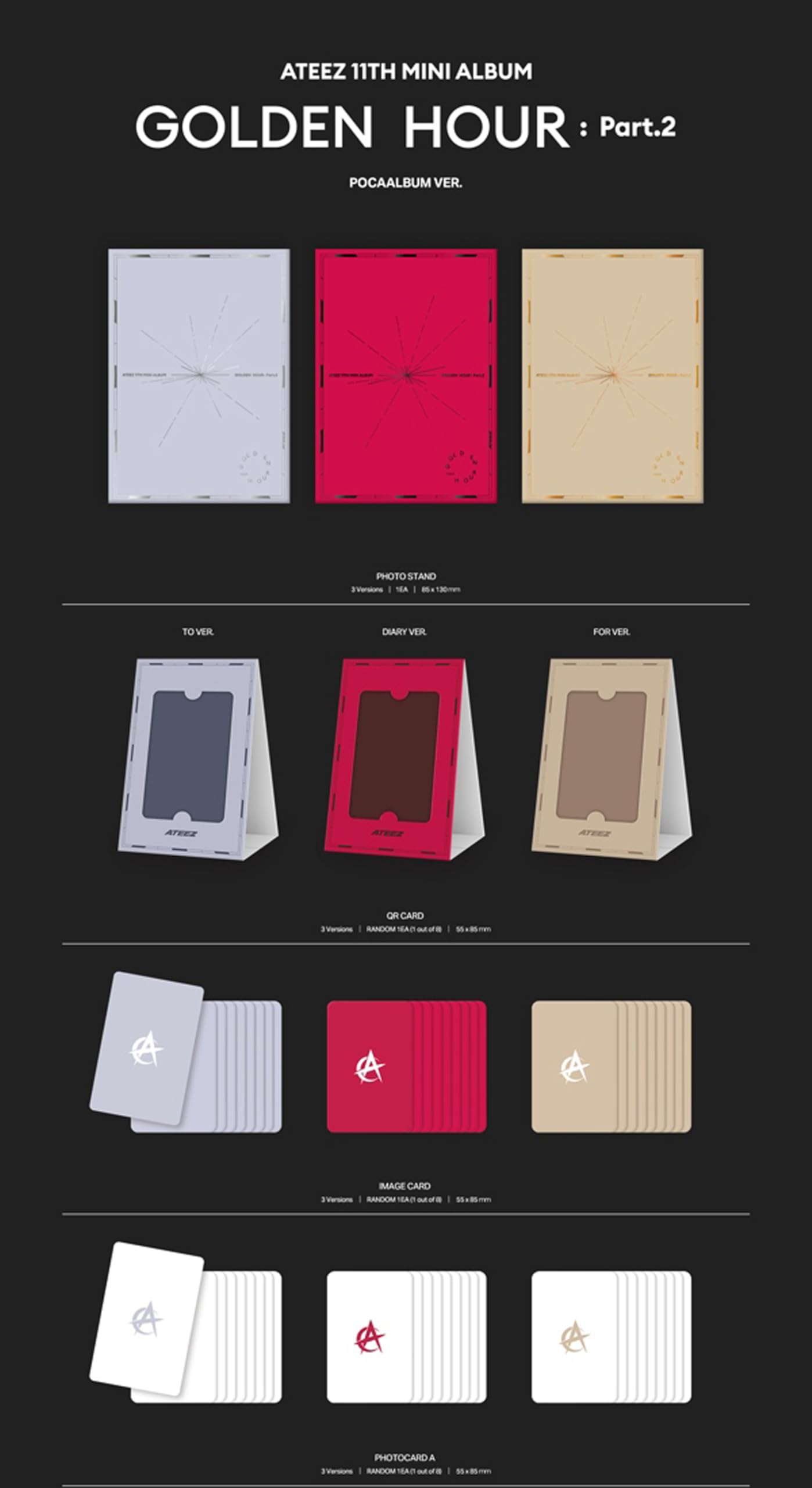 新品未開封 ATEEZ GOLDEN HOUR pt.2 POCA 30枚セット Amazon.com: ATEEZ GOLDEN HOUR : Part2 11th Mini Album