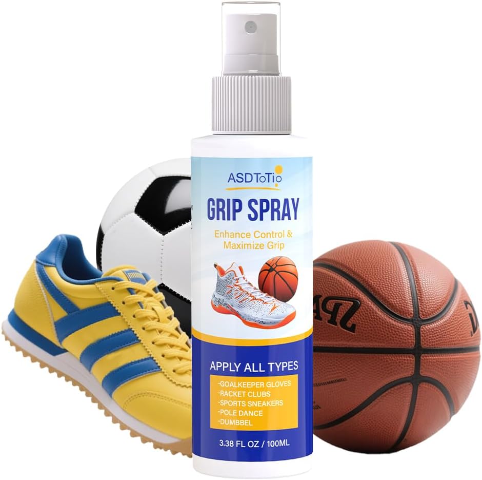 ASDToTio Grip Spray for Basketball Shoes, Goalkeeper Gloves and Football, All-Weather Non-Slip Grip Spray