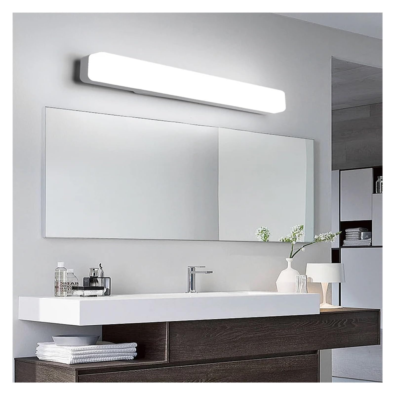 Luces de Imagen para Pared Lámpara de Pared LED con Pilas Baño Luz de Espejo a Prueba de Humedad Decoraciones de Hotel para el hogar Faro de Espejo Luces de Pared de Noche súper Brillantes Luces de