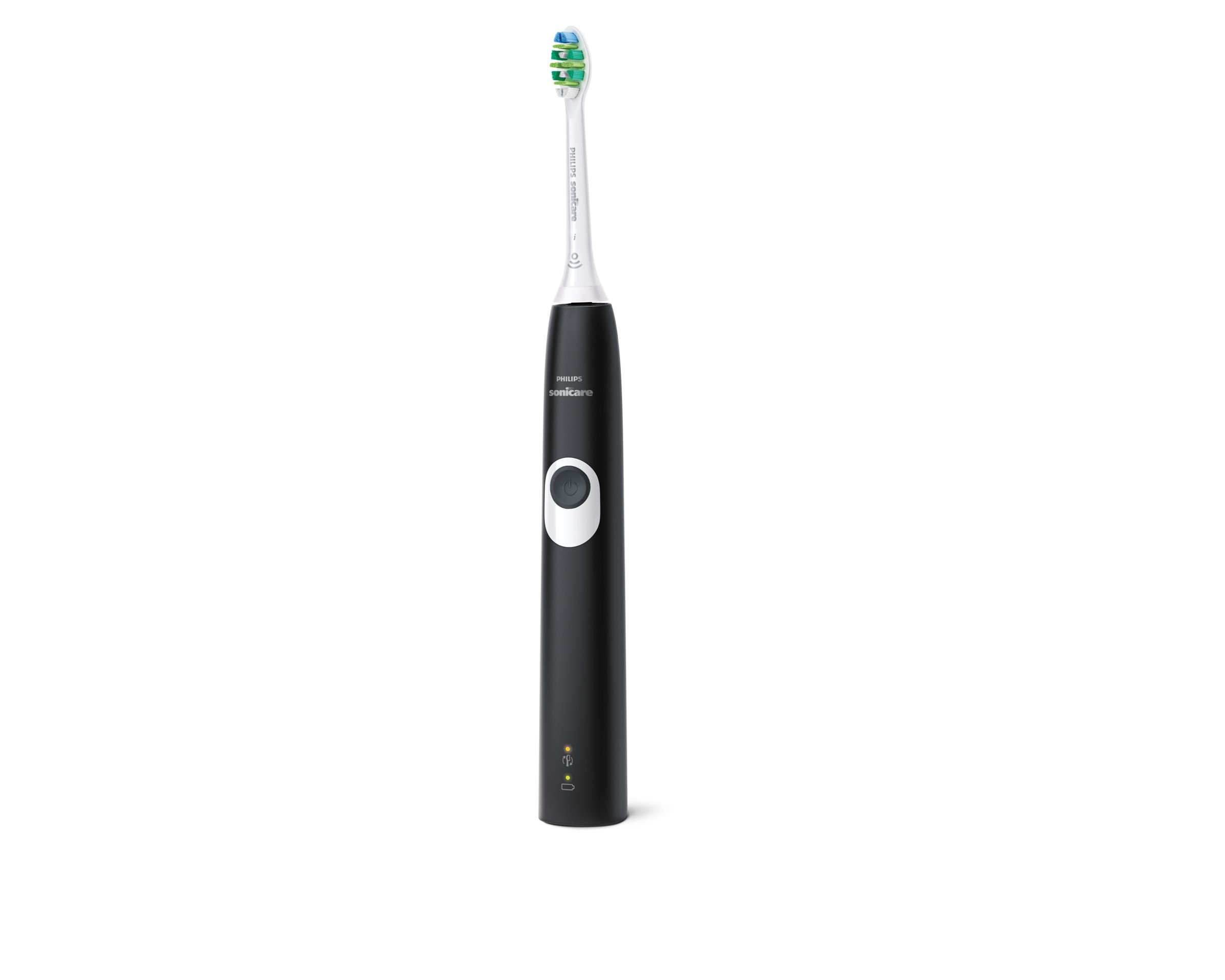 Philips 4300 Series HX6800/35 Cepillo de dientes sónico para adultos, negro, rosa, cepillo de dientes eléctrico (AC/batería, batería integrada, 110-240, estado de iones de litio, 2 piezas)