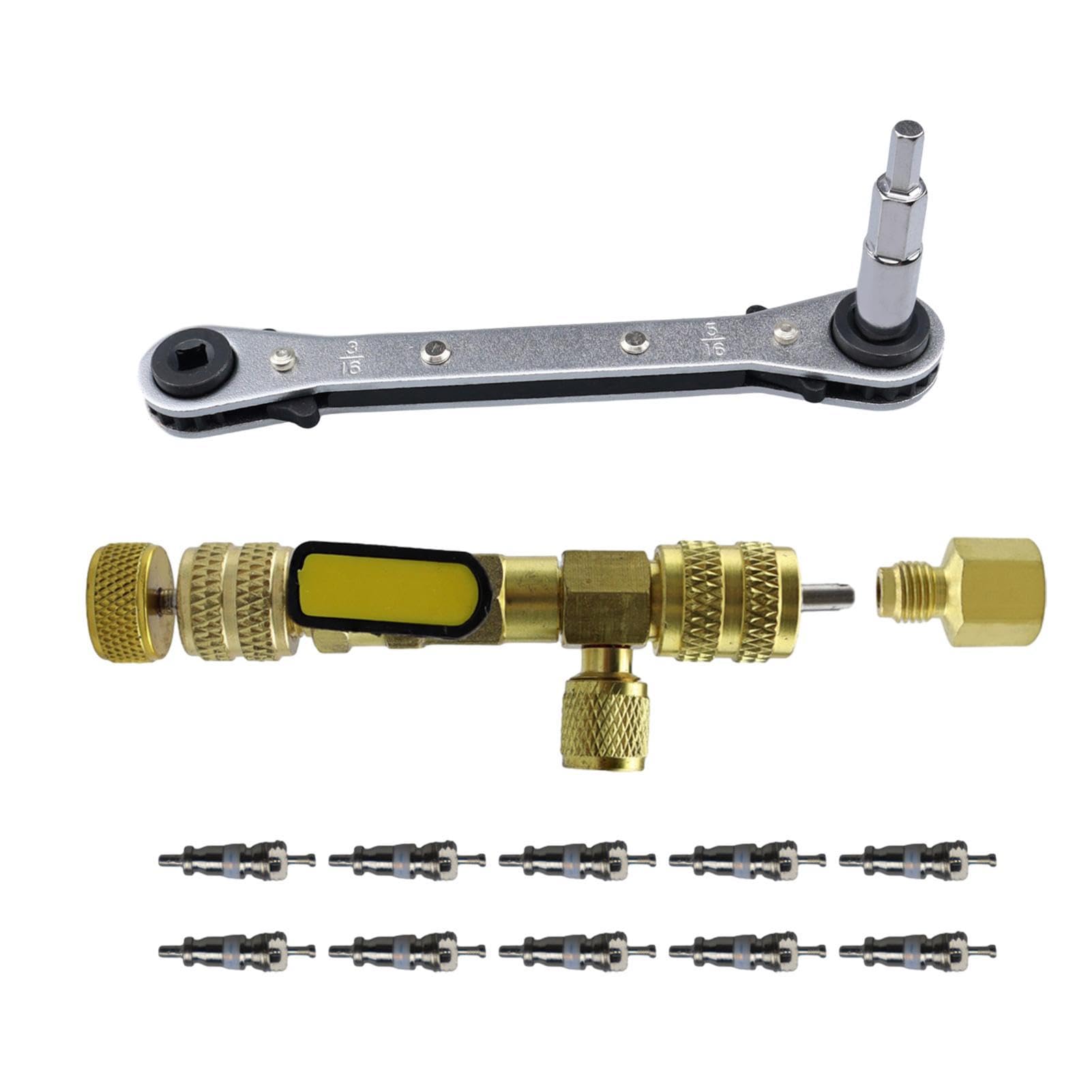 Kit outil de valve AC multifonction avec clé CVC réglable et flexible