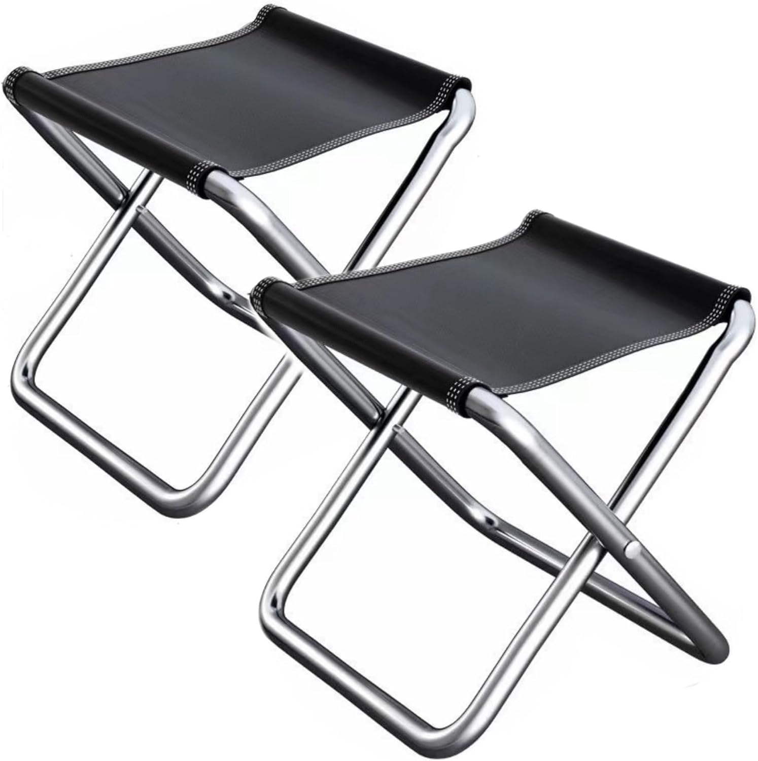 Small Portable Folding Camping Stool -10 * 10 inches, 300 lbs Capacity, Lightweight Portable Stool - 0.8lbs