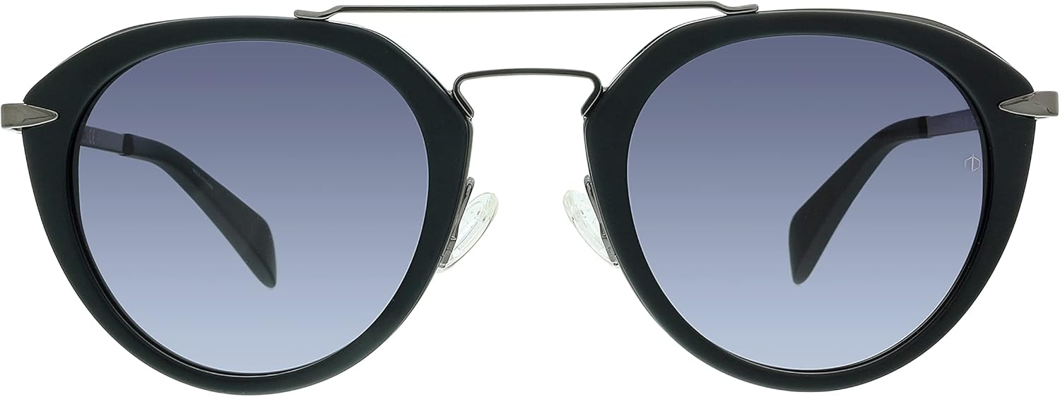 Rag And Bone RNB1017/S 9O 0807 Black Round Sunglasses for womens