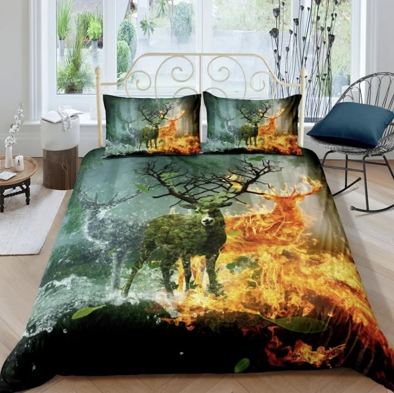 Parure de lit 240 x 260 cyan en microfibre 110g/㎡ avec taies 65x65