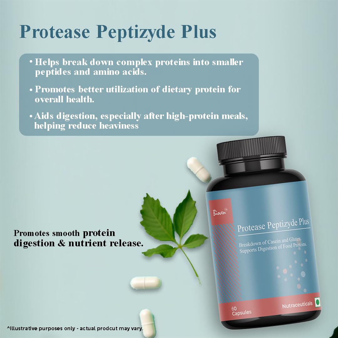 Protease Peptizyde Plus 60 Veg Capsules | Digestive Enzyme Blend with Peptidase & Protease | Supports Protein, Casein & Gluten Digestion — Amazon image 5