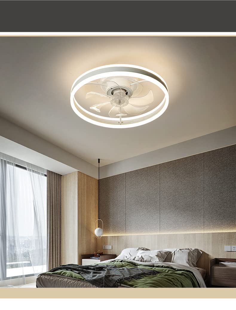 Deckenventilator mit LED Beleuchtung D3305 Deckenlampe Ø 50cm 96W Fernbedienung Lichtfarbe/Helligkeit einstellbar dimmbar LED Deckenleuchte fan light ceiling (D3305)