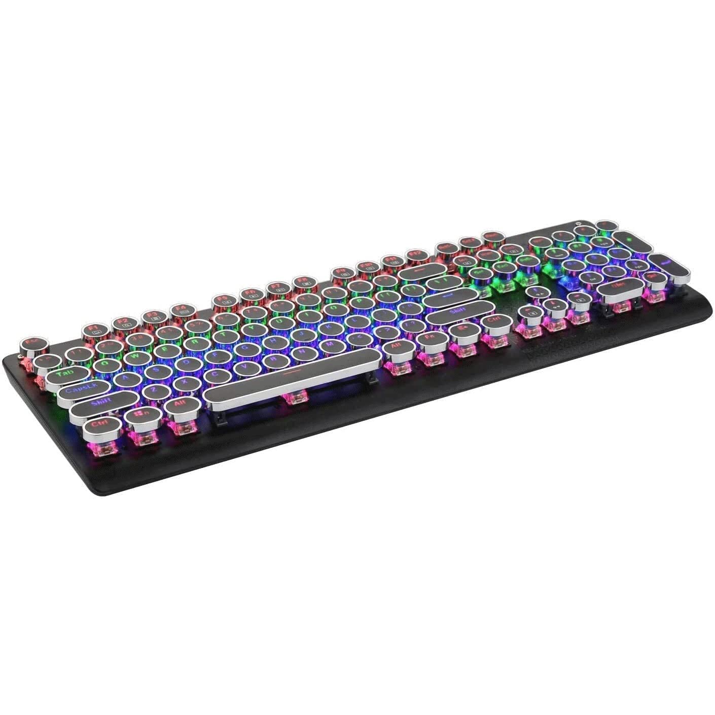 Gaming-Tastatur und -Maus, kabelgebunden, mechanische Gaming-Tastatur, 104 Tasten, Anti-Ghosting-LED-Hintergrundbeleuchtung für Gamer, Laptop, Computer/369