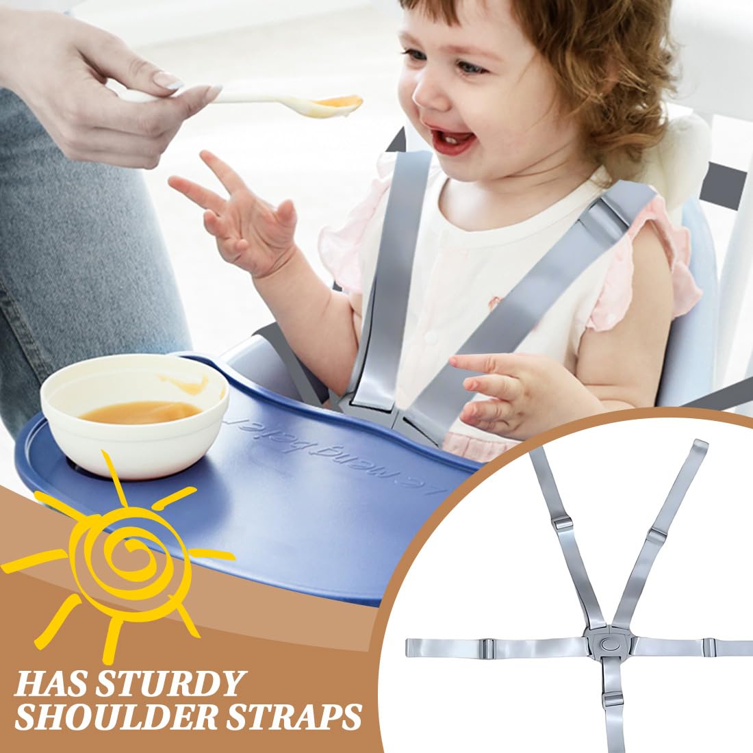 Cintura Di Sicurezza Cinture Universali Per Seggiolone Imbracatura Per Seggiolone Cinghie Per Seggiolone A 5 Punti Regolabile Cintura Di Sicurezza Per Bambini Per Seggiolone Passeggino