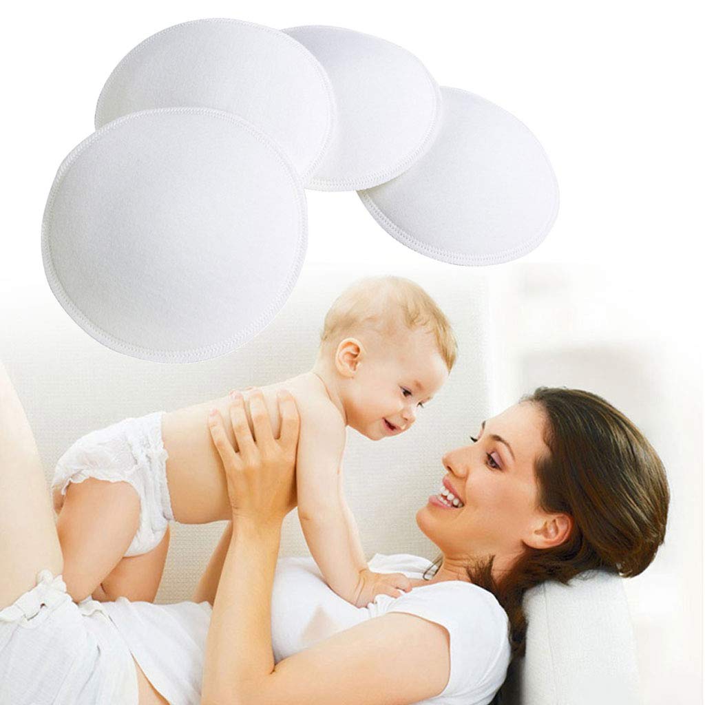 REDYY 4 Pieces Breast Pads Anti-Overflow Maternity Nursing Pad Baby Feeding Breastfeeding Breathable Absorbency Mom Necessary Breast Pads