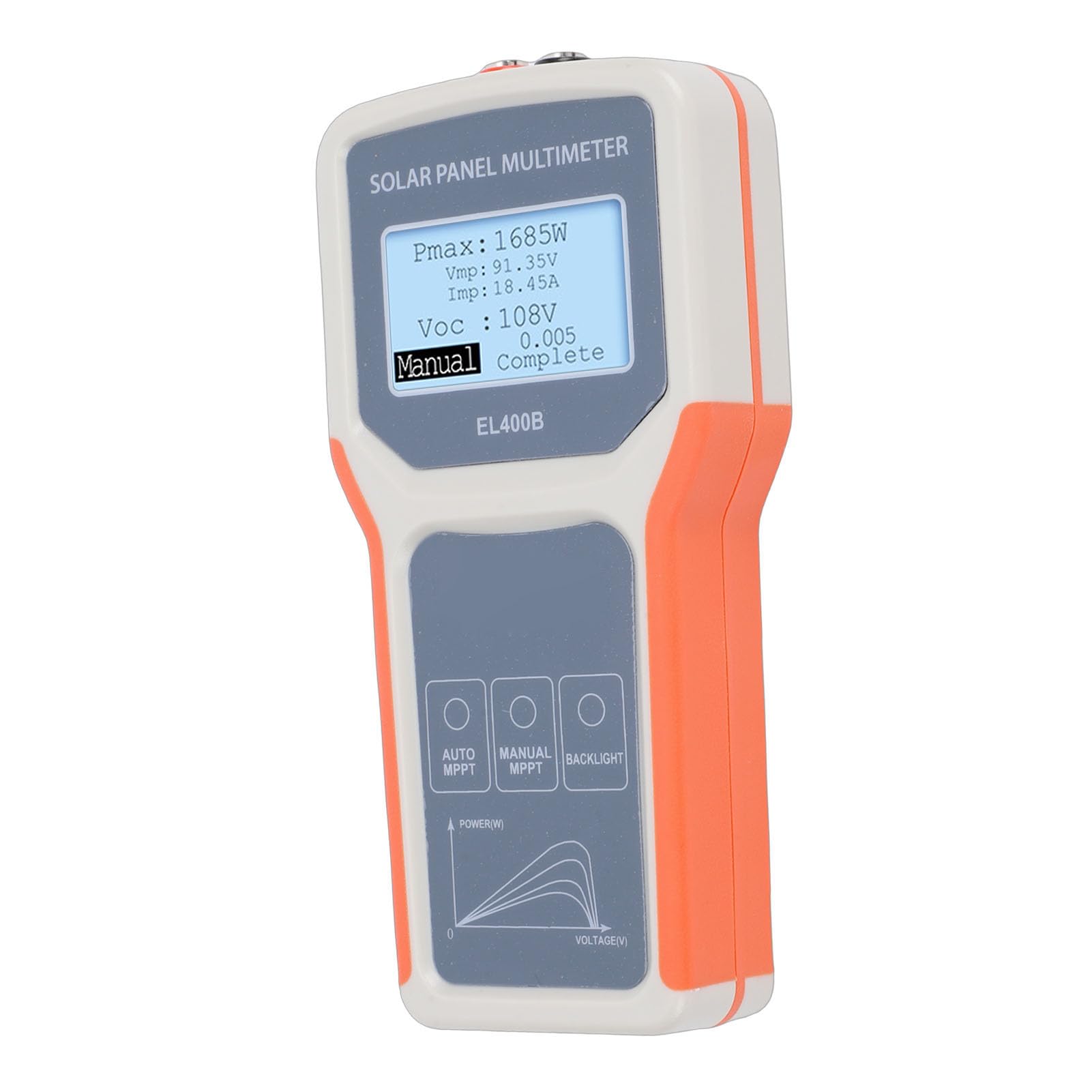SIXRUN Tester per Pannelli Solari, Multimetro Fotovoltaico MPPT con Display LCD, Misura Tensione e Corrente per Sistemi Solari da 5-400 W per Utenti e Installatori