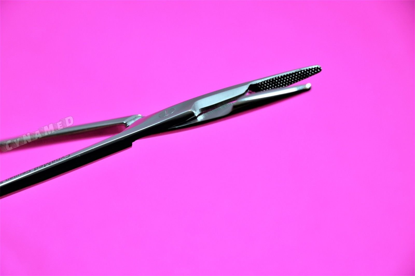 Hemostat Olsen Hegar Needle Holder 6.5 Inches Serrated Premium German Serrated with Gold Rings Plastic Veterinary Cynamed