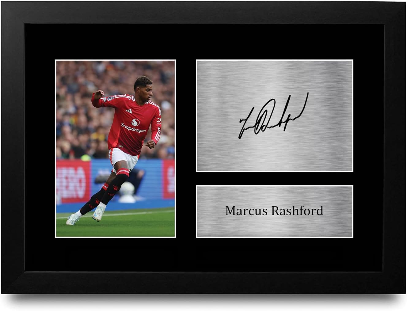 HWC Trading FR Marcus Rashford Gift Signed FRAMED A4 Printed Autograph Gifts Print Photo Picture Display