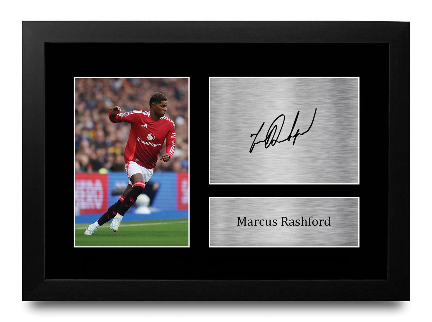 HWC Trading FR Marcus Rashford Gift Signed FRAMED A4 Printed Autograph Gifts Print Photo Picture Display