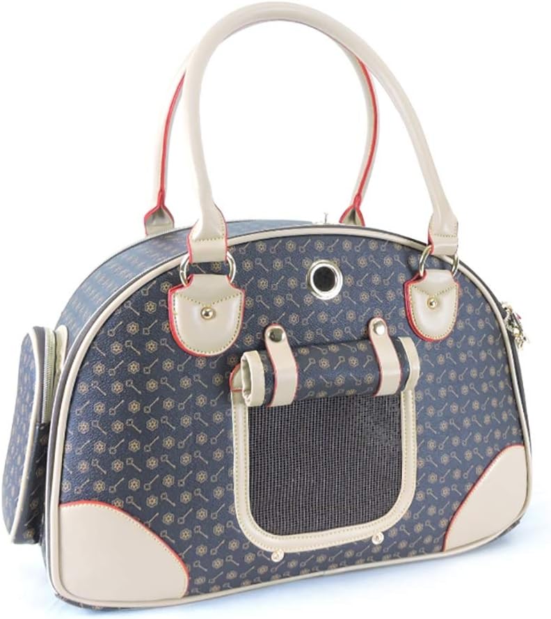 Slow Time Shop Fashion Dog Carrier PU Leather Dog Handbag