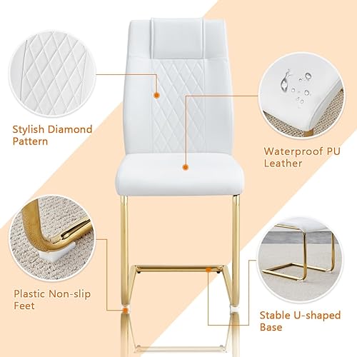 Miniatura 5 de Juego de mesa de comedor de cristal para 6,71 pulgadas, mesa de comedor para 6, mesa de cocina rectangular grande de vidrio templado y 6 sillas de