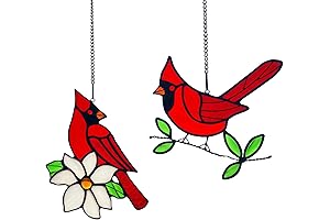 Delightful Stained Glass Cardinal Ornaments: A Touch of Christmas Charm