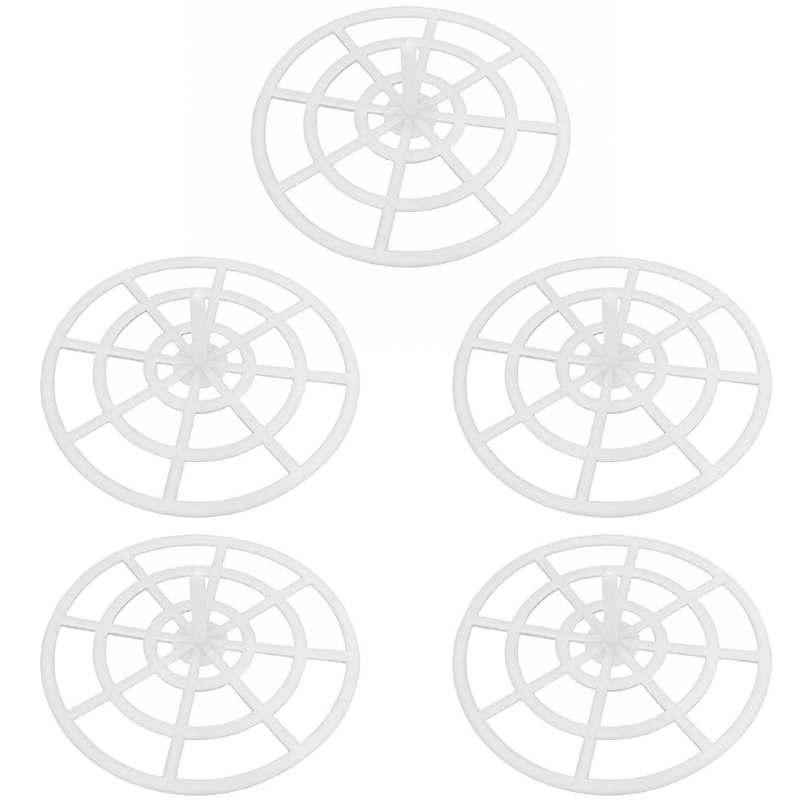 Fermenting Weights, 5 Pack 5.5cm Mesh Press Plates for Mini Mason Jars, Submerge Veggies for Kimchi & Sauerkraut, White Plastic