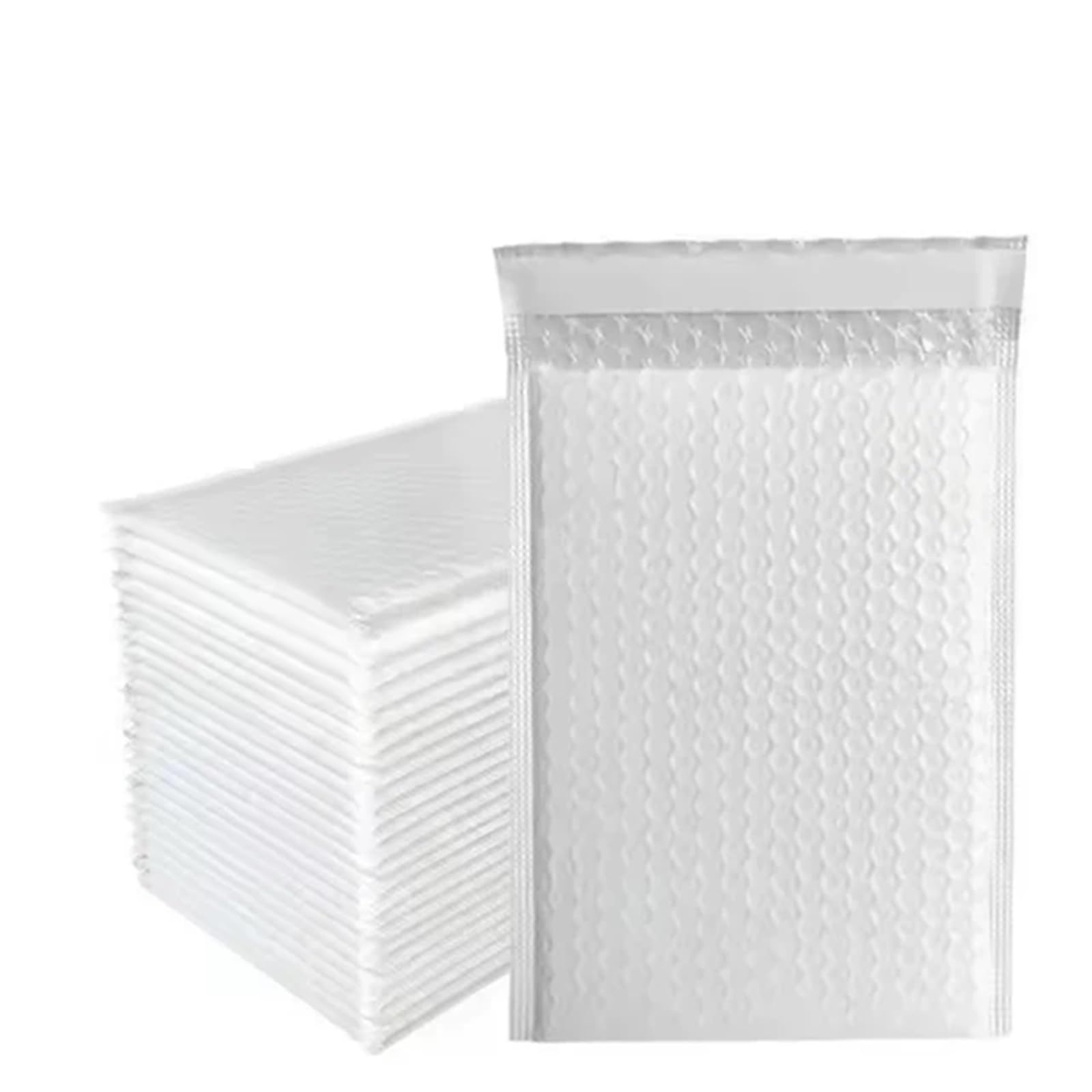 Self Sealing Bubble Cushion 100Pcs Black Bubble Shipping Packaging Envelope Mailing Envelopes Mailer For Self Seal(White,13 * 18cm)