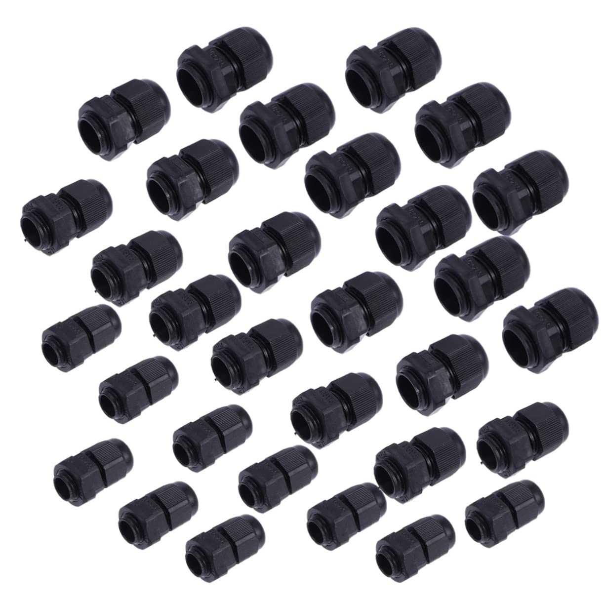 FUNOMOCYA Waterproof Cable Glands 50 Pcs Nylon Glands Joints for Electrical Connections Dustproof