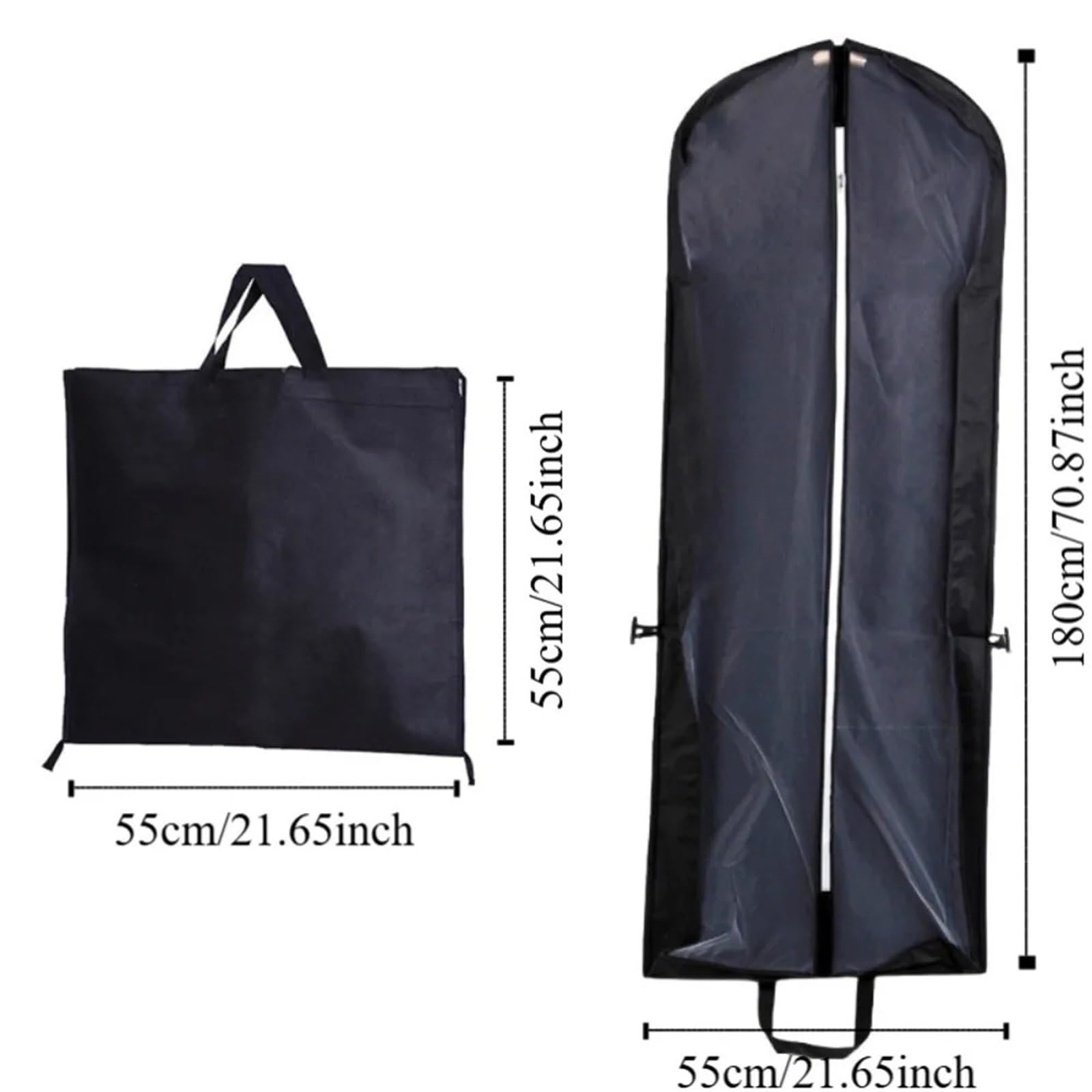 Porta Trajes Viaje Hombre 2 fundas for vestido de novia de 180 cm con cremallera for colgar