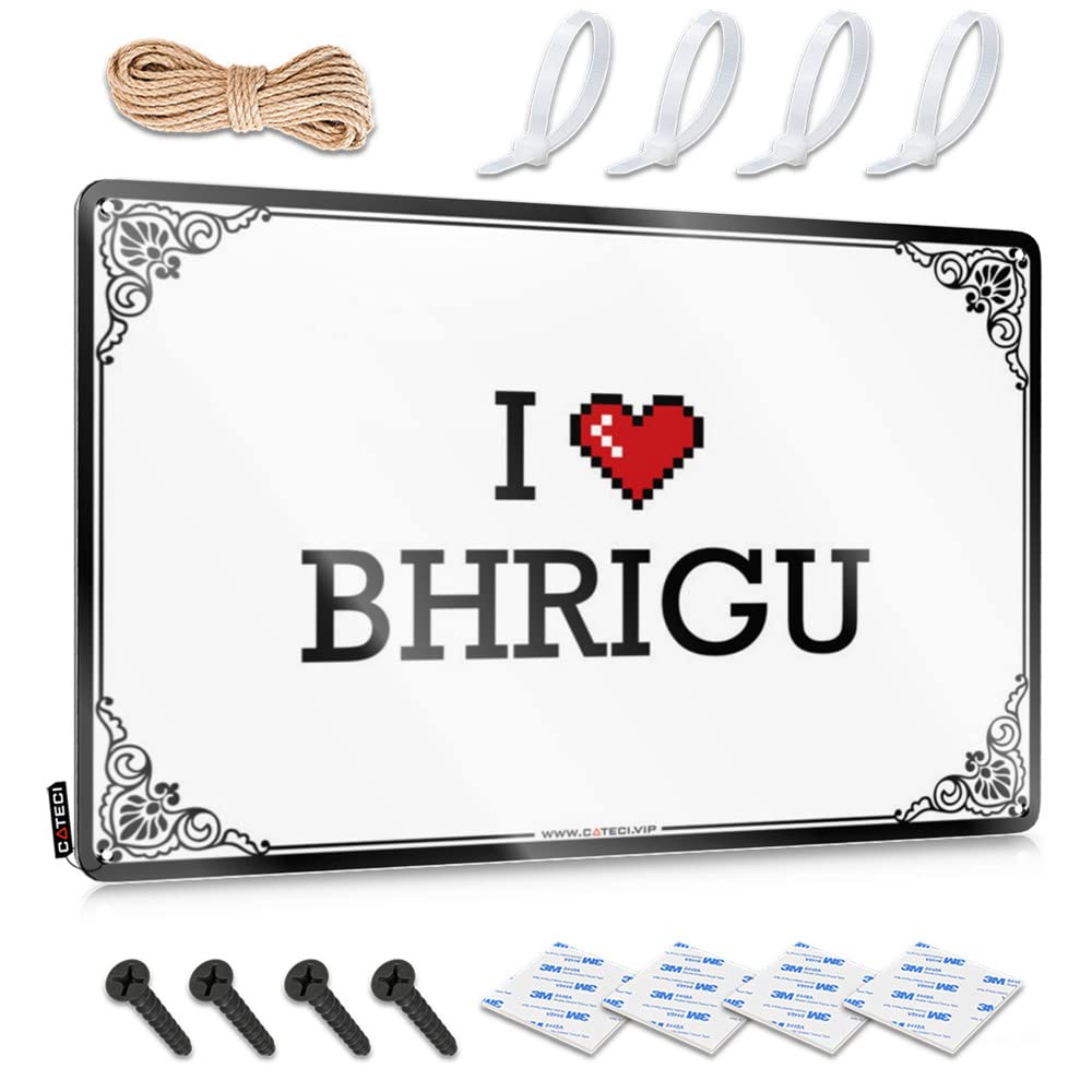 Retro Wall Art Sweet Playroom Decor Nice I Love Bhrigu - Vintage Wall Decor For Shed(20X30CM)