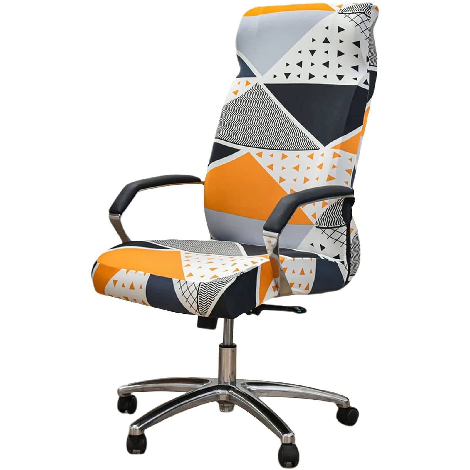 Jhld A Stretch Office Chair Covers, Computer Office Chair Covers Printed Rotating Chair Slipcovers Spandex Desk Chair Covers For Office Chair Rotating Chair-Medium