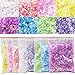 Chunky Nail Glitter Set 8 Colors Iridescent Sequin Foil Flakes Stickers Confetti for Nail Art, Resin, Body, Face Decor