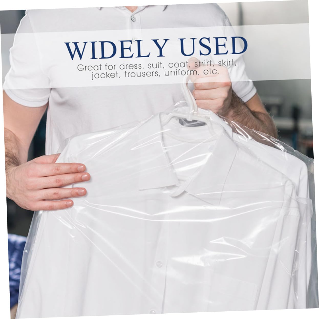 Transparente Pe Kleidung Staubschutzhüllen 40 Stück für Kleiderschrank | Wiederverwendbar, Wasserfest und Feuchtigkeitsabweisend, Praktisch zur Aufbewahrung, Widerstandsfähig für Alltag