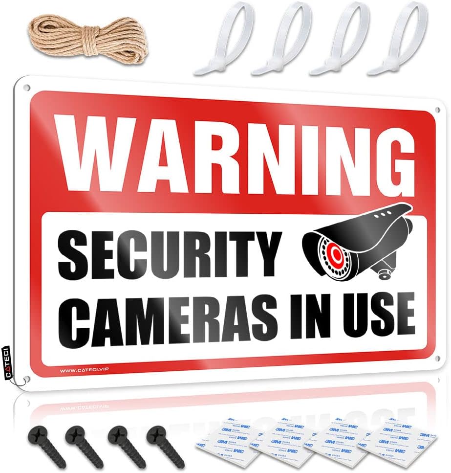 Man Cave Sign Funny Warning Security Cameras I Use Tin Sign Man Cave Decor And Accessories Funny Bedroom Decor(20X30CM)