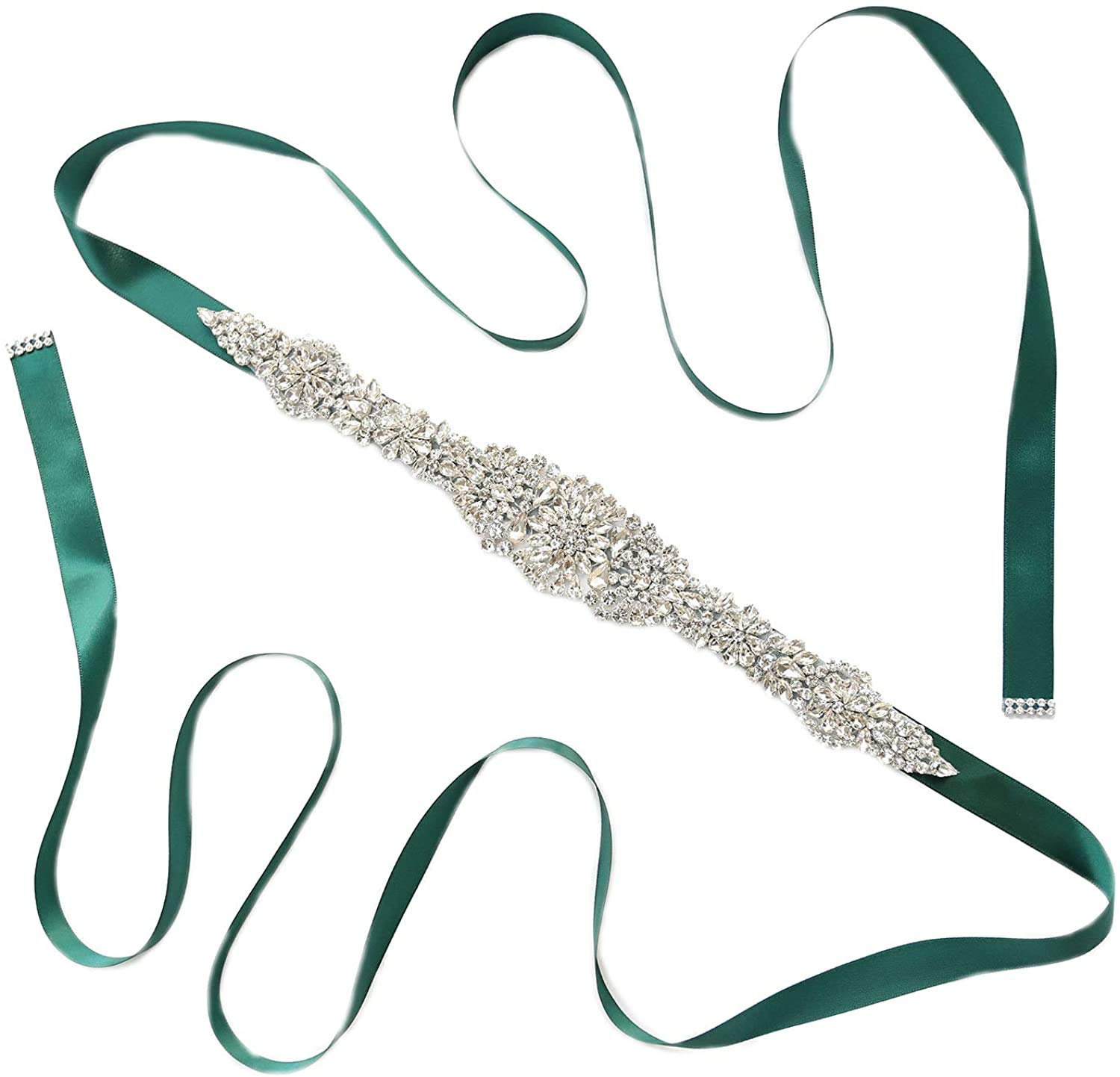 Women Prom Evening Dress Decorative Waistband Bridal Crystal Sashes Wedding Belt Sash with Rhinestones