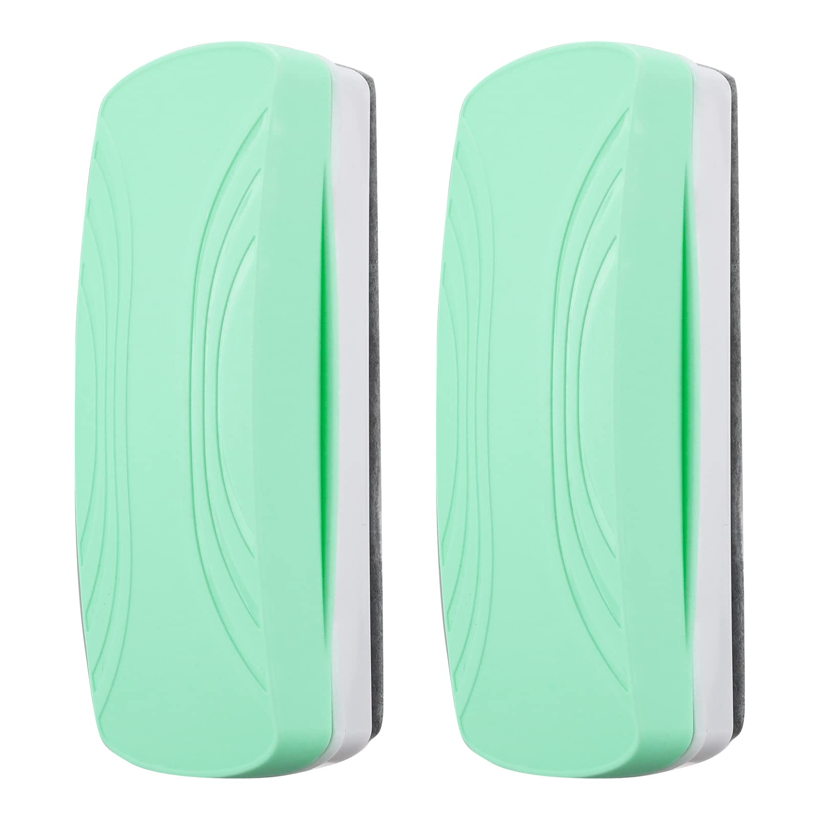 Ddaowanx Whiteboard Eraser, Magnetic Dry Erase Eraser, Glass Board Eraser,School and Office Supplies, Pack of 2 (Light Green)