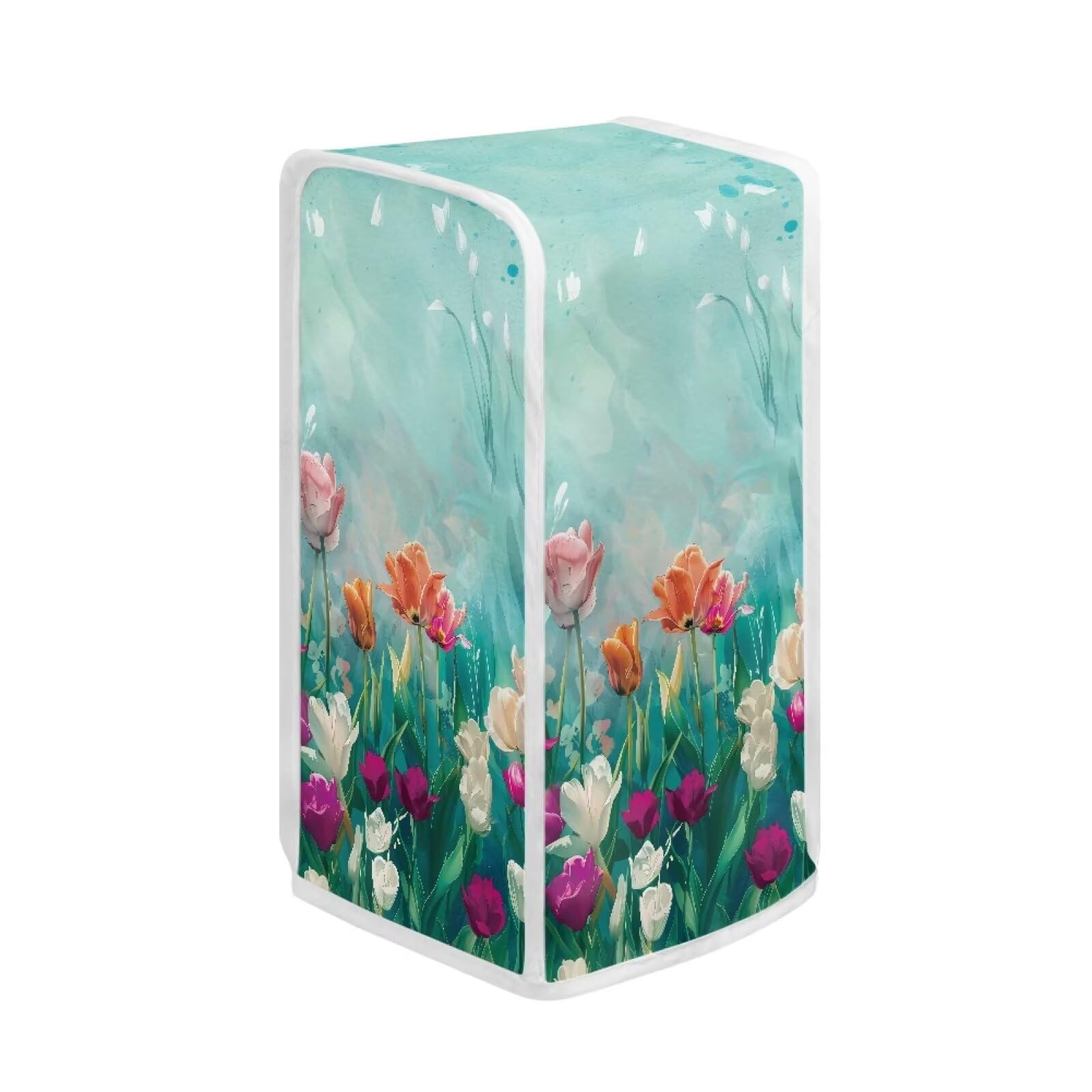 Fuojuvelie Dust Cover for Can Opener Tulip Floral Small Kitchen Applicance Cover for Home Decorations