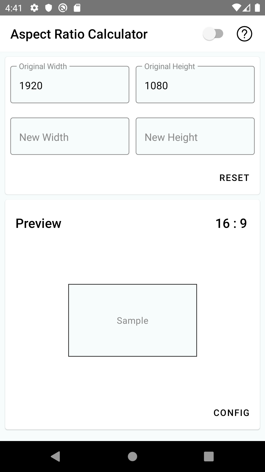 Aspect Ratio Calculator - App on Amazon Appstore