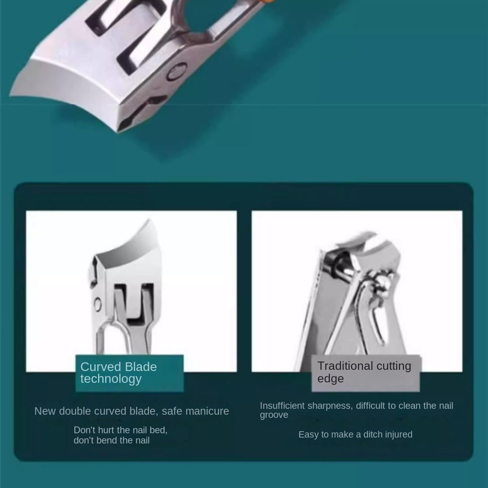 Toenail Clippers for Seniors Stainless Steel Fingernail Trimming Tools Ingrown Toenail Clippers Nail Cutters for Children Elderly Adults — view 4