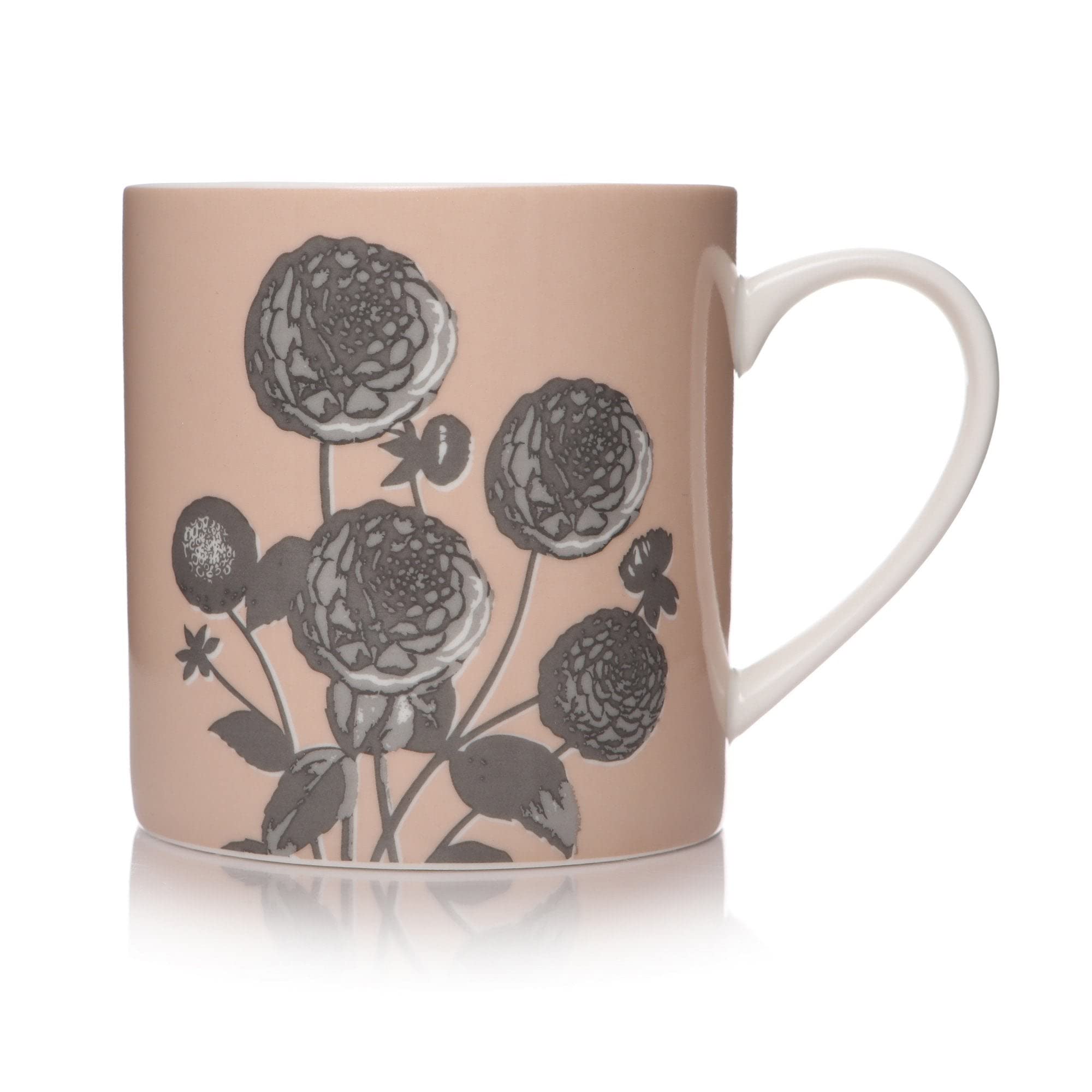 Half Moon Bay White,Grey,Pink Mug (300Ml) - Rhs (Dahlia)