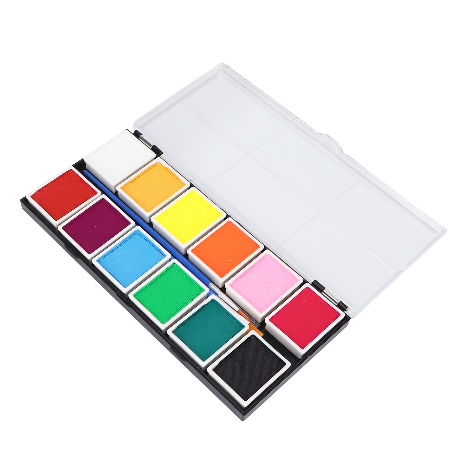 Kit de pintura facial Grado cosmético 12 colores Secado rápido Fácil limpieza Pintura DIY 120 g 4.2 oz Material de pasta Pintura de la piel para fiesta de Halloween
