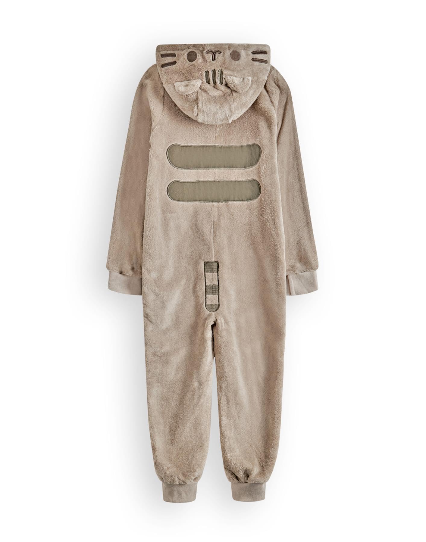 Pusheen The Cat Strampler für Mädchen | Kinder Teens Pink Multi Braun ODER Charakteroptionen Katzenpyjama | Sherpa Fleece Kapuze mit Reißverschluss