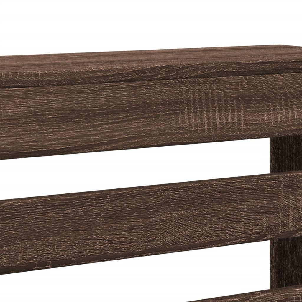 Genérico Cubierta de radiador Madera ingeniería marrón Roble 104x20x82cm,Accesorios para electrodomésticos,Accesorios para radiadores de calefacción,852696