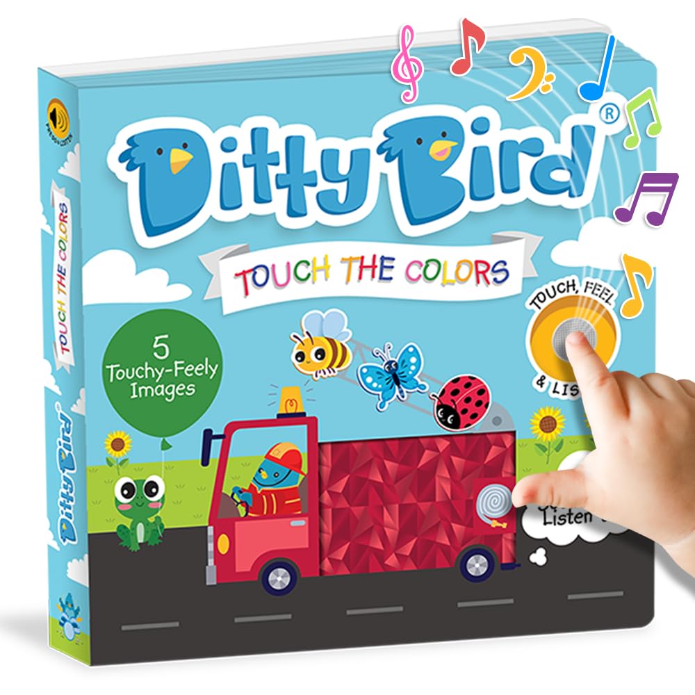 Amazon.com: DITTY BIRD Touch & Feel Colors Edition Musical Books | Fun ...