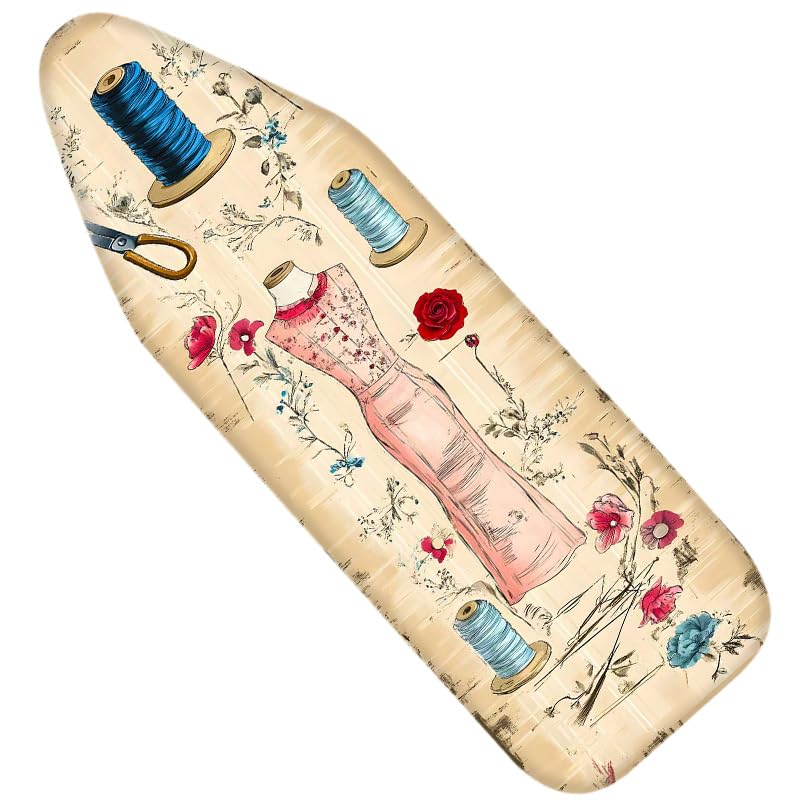 Image of Nuxovilar Vintage Sewing Floral Ironing Board Cover Cotton 15x54