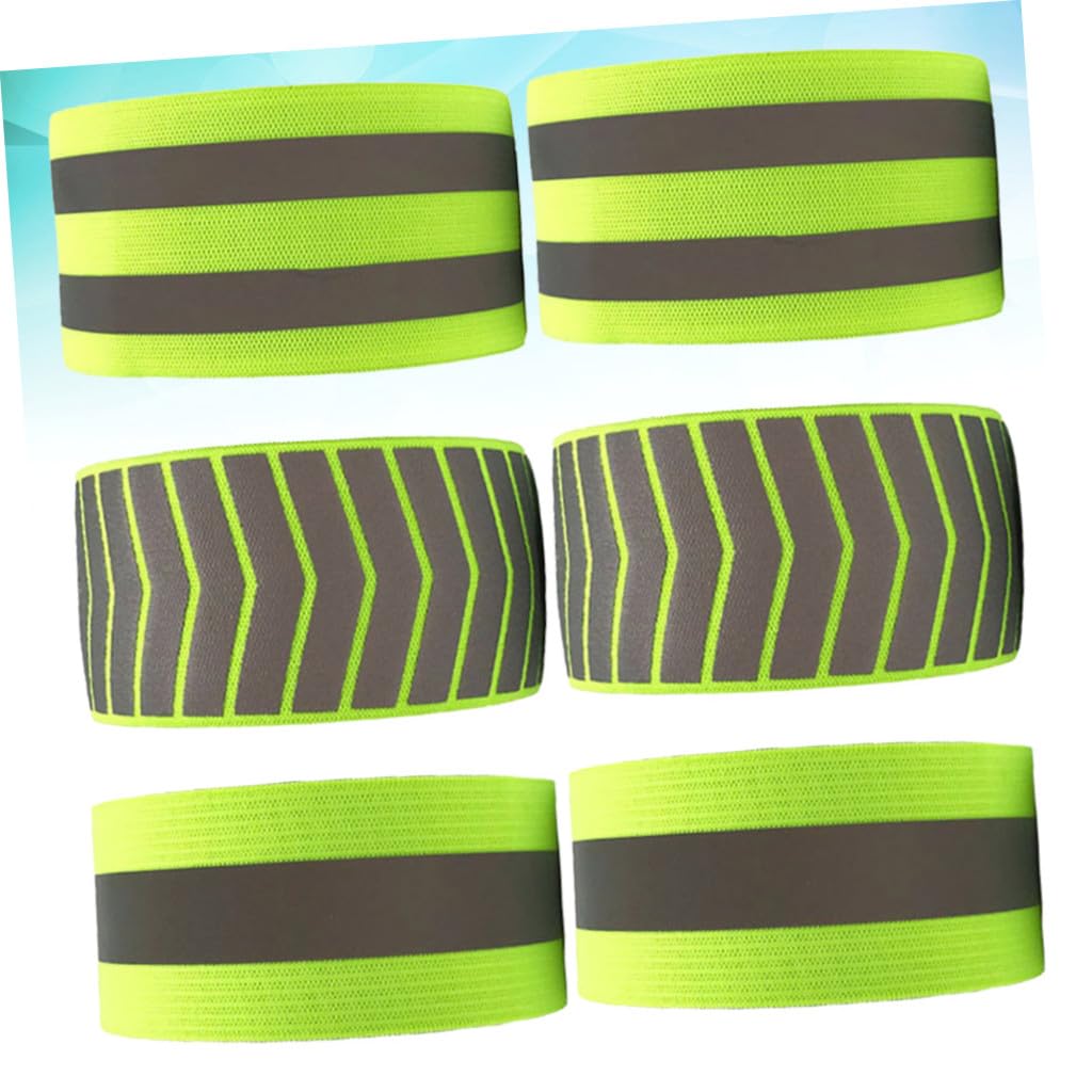 Lot De 3 Bracelets De Sécurité pour Course De Nuit Fluorescents Réfléchissants Cordons Élastiques Et Bandes À Pression 6 Pièces X 3