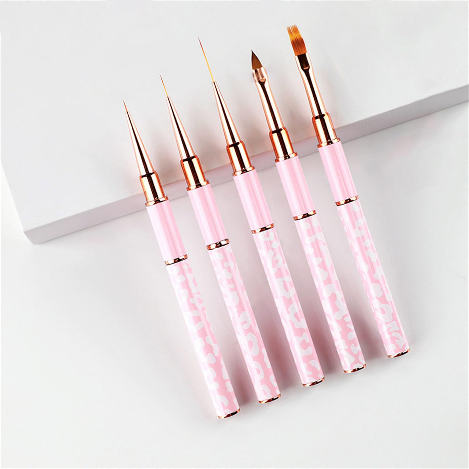 5 pennelli bifacciali per nail art, pratici pennelli per nail art, penne per nail art, pennelli per linee lunghe