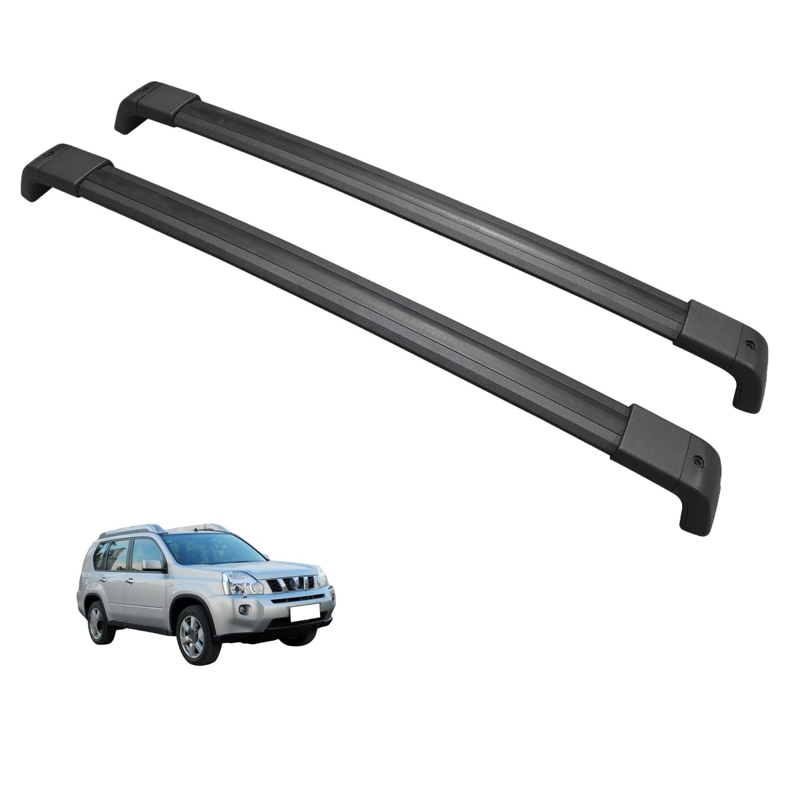 Barras de techo para Nissan X-Trail 2008-2013 en aluminio ligero sin cerradura